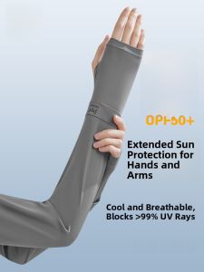 Miiow | Cat Woman Ice Silk Loose Long Sleeve Ladies Summer Large Size Arm Protector UV Protection Sunscreen Ice Sleeve Fashionable Arm Cover
