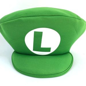 SINRANSINYA丨Màu xanh lá cây cổ điển Luigi Mũ cosplay cho Halloween và trang phục bên thoáng khí và ấm áp tất cả các mùa