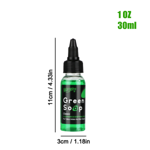 Tattoo Green Soap - 30/250/500ML Highly Concentrated Tattoo Cleaning Soap & Tattoo Skin Cleansing Solution for Tattoo Supplies