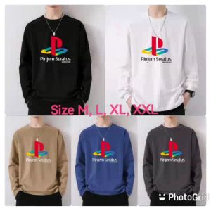 Promo Sweater Keren Kaos Pria Distro PS Pinjam Seratus Crewneck Trendy Sweatshirt Elegan Sweter New