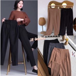 Quần Baggy Cạp Cao 2 Cúc Lệch lưng chun Siêu Đẹp