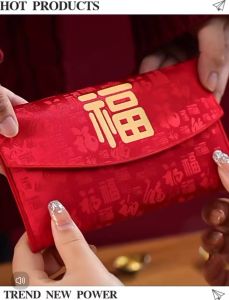 CARRISWERTE 2025 Money Angpao Made of Silk Cloth Chinese Lucky Bag Blessing Bag Embroidery Style