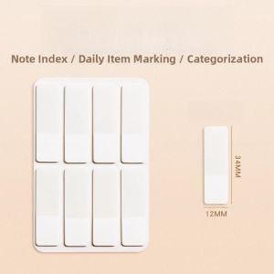 White Transparent Index Bookmarks Stickers Writeable Student Exam Index Stickers Convenient Notes Labels Basic Packaging