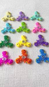 3/9PCS Dinosaur Silicone Spinners Sensory Toys Anxiety Relief Worry Stones Quiet Fidget Spinners for Stress Relief Party Favors