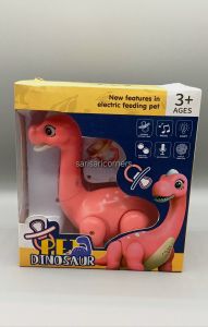Electric pink dinosaur toy with features for ages 3+