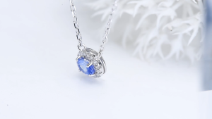 Lohaspie Jewelry Real Solid Sterling Silver 925 Pendant Original Natural Tanzanite Pendant Silver Pendant 925 Original Tanzanite Pendant Birthstone For Women Silver 925 Jewelry