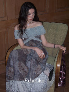 Off-shoulder Lace Vintage Summer Dress