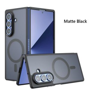 Luxury Skin Feel Frosted Translucent Magnetic Case for Samsung Galaxy Z Fold 8 Ultra 7 6 5 for Magsafe Anti-drop Protector Cover