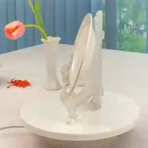 Đĩa Xoài Viền Vàng  Họa Tiết Hoa Dây Xanh Cao Cấp