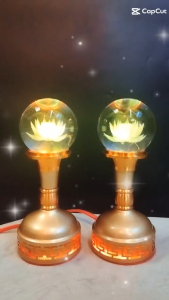 ĐÈN THỜ CẦU TRÒN PHA LÊ THÍCH HỢP CHO CÁC BAN THỜ QUAN ÂM PHẬT CỬU HUYỀN TÀI-ĐỊA... ĐỔI MÀU (GIÁ BÁN CHO 1 CẶP)