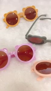 Kacamata bulat bear Fashion Anak Sunglases korea