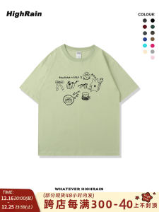 Retro American Cotton Short Sleeve T-Shirt Womens Loose Design Summer BF Half Sleeve Couple Tops Mens Trendy Brand