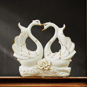Swan Ceramic Home Decorations Creative Gift for Friends Modern Minimalist Style Desktop Arrangement Living Room Decoration