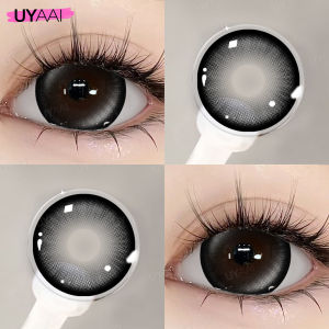 Kính Áp Tròng Màu UYAAI Max G.Dia Màu Xám Nâu Tự Nhiên 14.5/14.2mm Mắt Đen To Đẹp Học Sinh Mắt Đẹp Kính Áp Tròng HEMA Dùng Một Năm