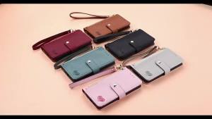 szhaiyu | For Motorola Signature Edge X70 Air 70 60 50 Fusion 60 50 Pro PU Leather Zipper RFID Wallet Card Slots Wrist Strap Leather Cover