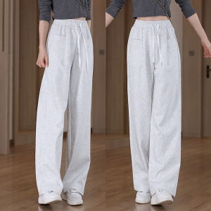 High Waist Straight Leg Pants Womens Loose Casual Wide Leg Trousers Slimming Spring Autumn Fashion Jia Nu World Silk Top