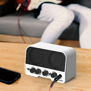 LEKATO 5W Portable Guitar Amp with Rechargeable Battery 6H Playtime Headphone Jack for Silent Practice BT Aux Input