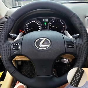 Hand-Stitched Wear-resistant Braids on Steering Wheel For Lexus IS250 IS300 ES250 Car Steering Wheel Leather Cover