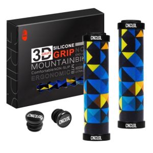CNC Mountain Bike Handlebar Grips - MTB Cuffs Ultra-Light Bicycle Silicone Anti-Skid Shock Absorption Handles