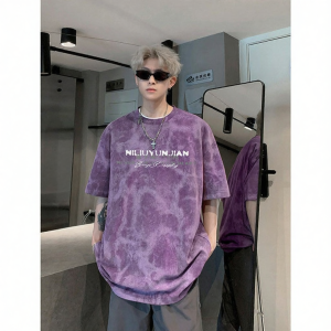 XIBAIYI | Plus Size American Tie Dye Casual Loose Short Sleeve T-Shirts