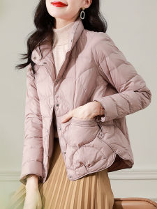 NVSHENJI | Slim Fit Lightweight Short Puffer Jacket For Women Fashionable Stand Collar Korean Style Commute Winter Outerwear Coat