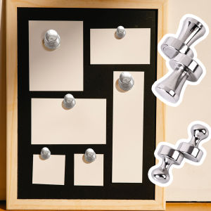 2Pcs Strong Neodymium Magnetic Pushpin Magnetic Metal Thumbtack Hooks for Office Home Refrigerator Memo Drawing No Trace Fixed