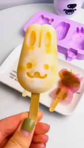 GBS Cetakan Es Krim Silikon Motif Hewan untuk Popsicle & Agar-Agar - Warna Pastel