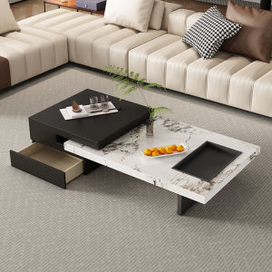 Modern Minimalist Italian Style Rock Board Coffee Table for Living Room Home Use Large Flat Layer 2025 New Model Rectangular Shape