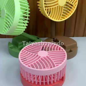 TAIYO Fan Portable Stand Lipat Kipas Angin Mini Foldable USB Chargerable 1 Speed Phone Holder Relaxing
