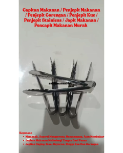 Jepit Penjepit Makanan Stainless Tahan Karat Peralatan Dapur Alat Masak Prasmanan Penjepit 19 Cm
