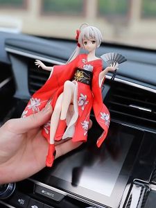 Figur Anime Jepang Kimono Yukino Kakashi Sora Kasugano Dome Bunny Yosuga no Sora Kelinci/Pajangan Dashboard Mobil Interior Rumah Ruangan