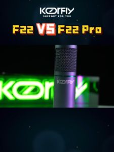 Koorfly Metal F22 48V Condenser Microphone Live Streaming Condenser DSP Professional Mute Accurate For Anchor Recording