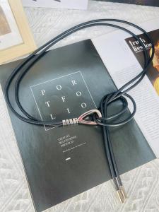 New Fashion Long Leather Rope Belt Womens Dress Coat Waist Cinching Decorative Accessory Versatile Stylish Belted Outerwear