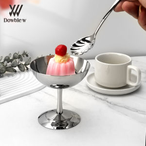 Stainless Steel Cocktail Cup Bar High Footed Dessert Ice Cream Bowl Popular Ins Pudding Cup Commercial Use Polished Finish