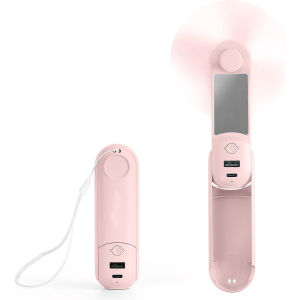 Quạt Cầm Tay Mini Có Thể Sạc Lại Bằng USB 3 Tốc Độ Quạt Làm Mát Để Bàn Cầm Tay Có Thể Gập Lại Với Nguồn Điện Dự Phòng Dành Cho Sinh Viên Tại Nhà Văn Phòng Du Lịch