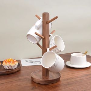 Giá Để Cốc Treo Tường Bằng Gỗ Nguyên Khối Đựng Chén Trà Giá Để Cốc Nước Sang Trọng Giá Để Đồ Trang Trí Nhà Cửa