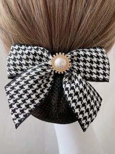 Trendy Hair Clip Professional Womens Hair Accessories Hair Net Bun Hairpin Nurse Hotel Bank Work Butterfly Knot Hair Accessories