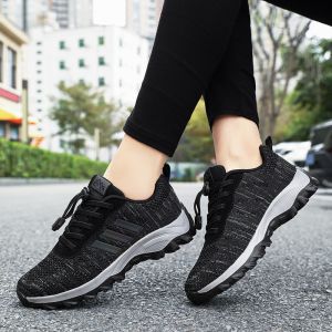 Womens Casual Sports Shoes Spring Autumn Anti-slip Soft Bottom Comfortable Walking Shoes Elastic Closure Daily Wear