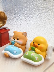 Cute Small Decoration Stress Relief Desktop Car Decor Shiba Inu Interior Accessories Healing Series Emotional Stability Gift