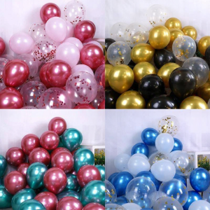 YUANYI |Metallic Gold and Blue Party Balloons