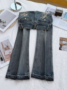 MANMI | American Fitting Retro Flared Denim Jeans 2025 Autumn and Winter New Arrival