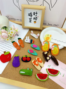 Kẹp Tóc Nhung Dễ Thương Mùa Thu Đông Kẹp Tóc Vải Không Dệt BB Kẹp Tóc Hình Động Vật Hoạt Hình Kẹp Tóc Mềm Phụ Kiện Tóc Cho Bé Gái