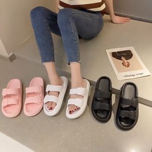 Sandal Untuk Kerja Sandal Jelly Pecinta Cowok Slip On Karet Ringan Warna Sendal Wanita Slip On Strap 2 Anti Slip