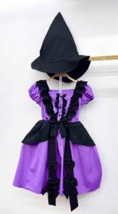 ชุดฮาโลวีนเด็ก ชุดแม่มดเด็ก พร้อมหมวกสวยๆ