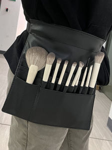 Portable Makeup Artist Waist Bag Single Side Makeup Brush Outdoor On-Set Storage Bag Stylist Field Trip Bag Waterproof PU