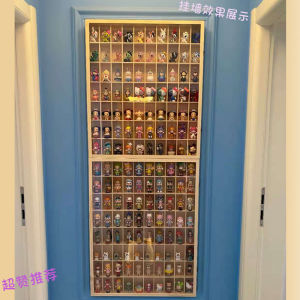 Large Capacity Blind Box Storage Display Pop Mart Molly Display Rack Baby Cabinet with Door Dustproof Wall Hanging Can Be Customized