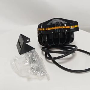 New owl monocular lens spotlights for motorcycles off-road vehicles yellow and white dual color work lights