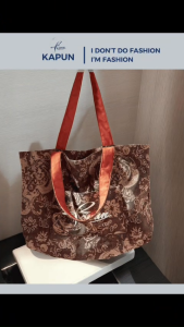 Túi Tote Cói Đay Canvas Vintage Cao Cấp Thời Trang Bụi Du Lịch đựng đồ tiện dụng hai lớp dày dặn khoá bấm kèm túi nhỏ bên trong size Medium & Big size 3 phân loại: Cói Đay Trắng Canvas Thổ Cẩm Kapun Bag Fashion