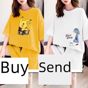 Casual Sportswear Suit Womens Summer Thin Plus Size Plus Size Ladies Fashion Trendy Anti-Aging Slimming Short Sleeve Pants Two-piece Set