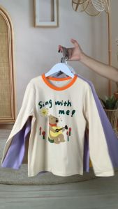 Áo thun dài tay bé gái 27Kids áo thu đông nữ 100% Cotton cho trẻ từ 2-10 tuổi GLTS1